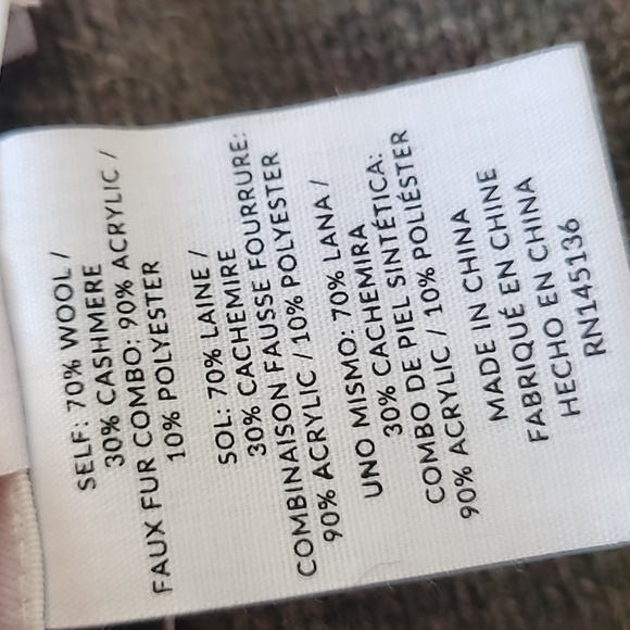 NAADAM Cashmere Wool Faux Fur Reversible Jacket - Picture 9 of 14